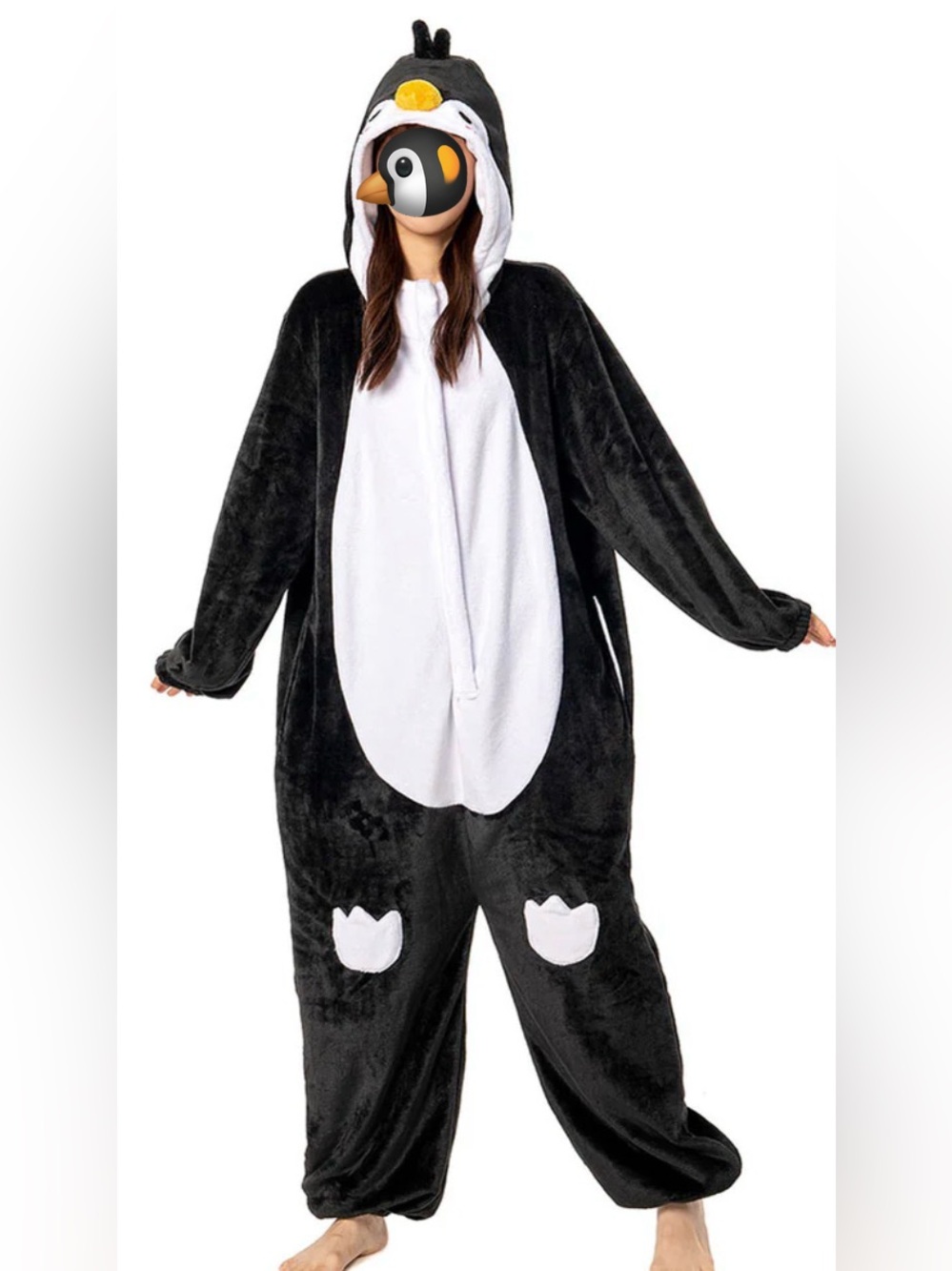 Black and White Penguin Onesie Costume